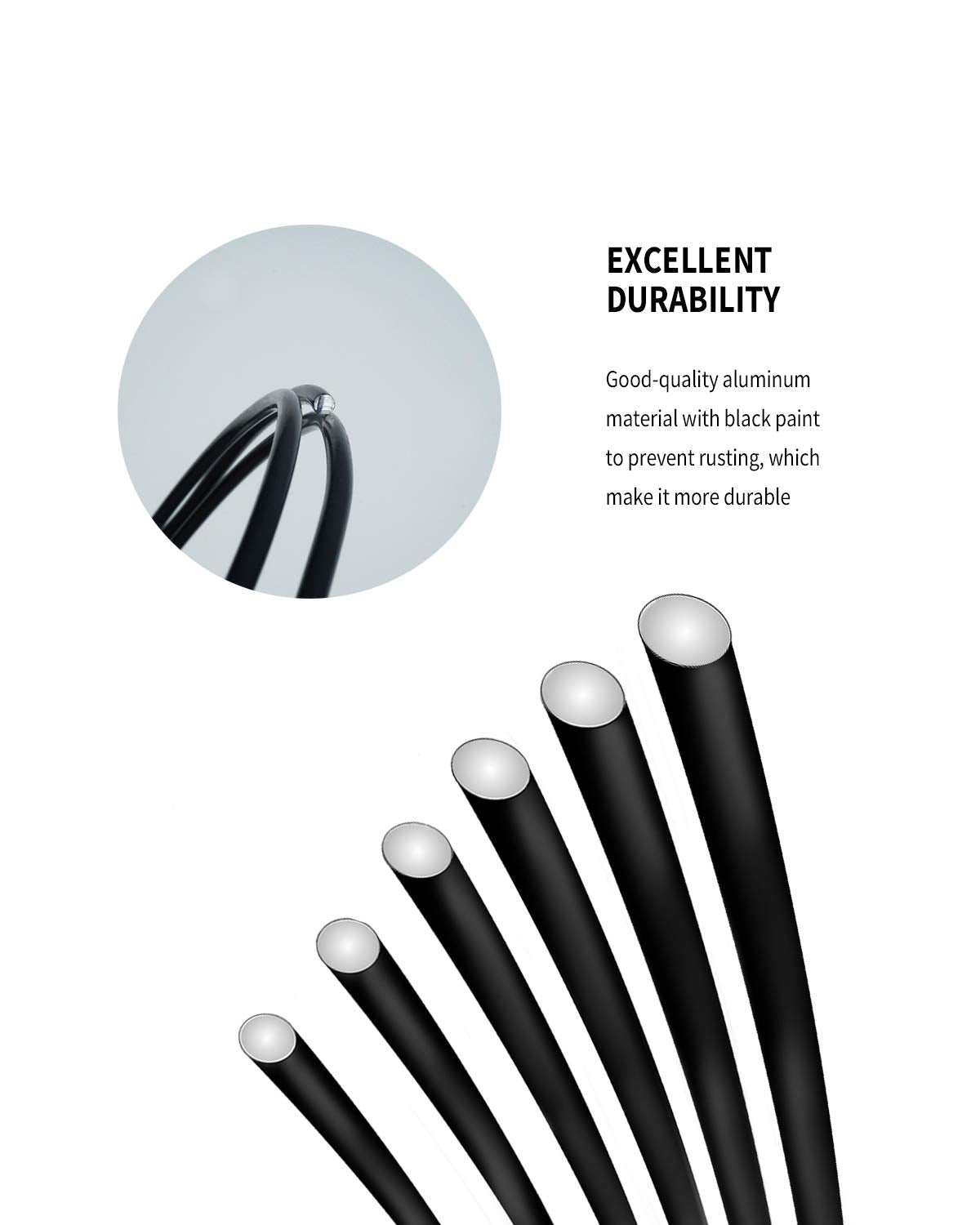 Bonsai Wire, 6 Sizes of 1mm, 1.5mm, 2mm, 2.5mm, 3mm, 4mm Black Aluminum Wire, Total 152 Feet Bonsai Tool Kit, 300 Grams Bonsai Tree Wire for Bonzai Trees Indoor by MoHern