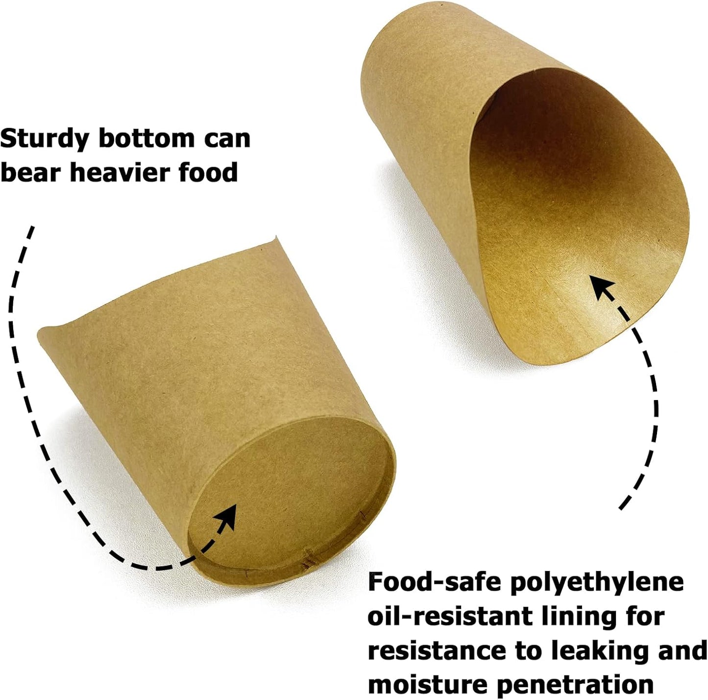 CAMKYDE 50 Pcs French Fries Holder, 16oz Disposable Paper French Fry Cups Charcuterie Cups for all Occasions (16oz)